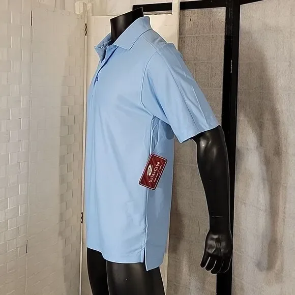 BRAND NEW ULTRA CLUB 3-BUTTON PLACKET WITH COLLAR MEN'S SHORT SLEEVE POLO SHIRT - Picture 5 of 15